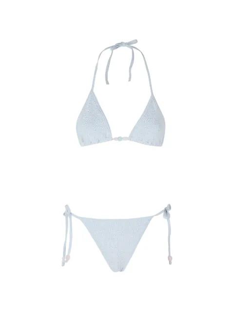 Gina bead-embellished bikini by HUNZA G