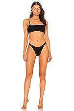 Hunza G Gigi Bikini Set in Black by HUNZA G