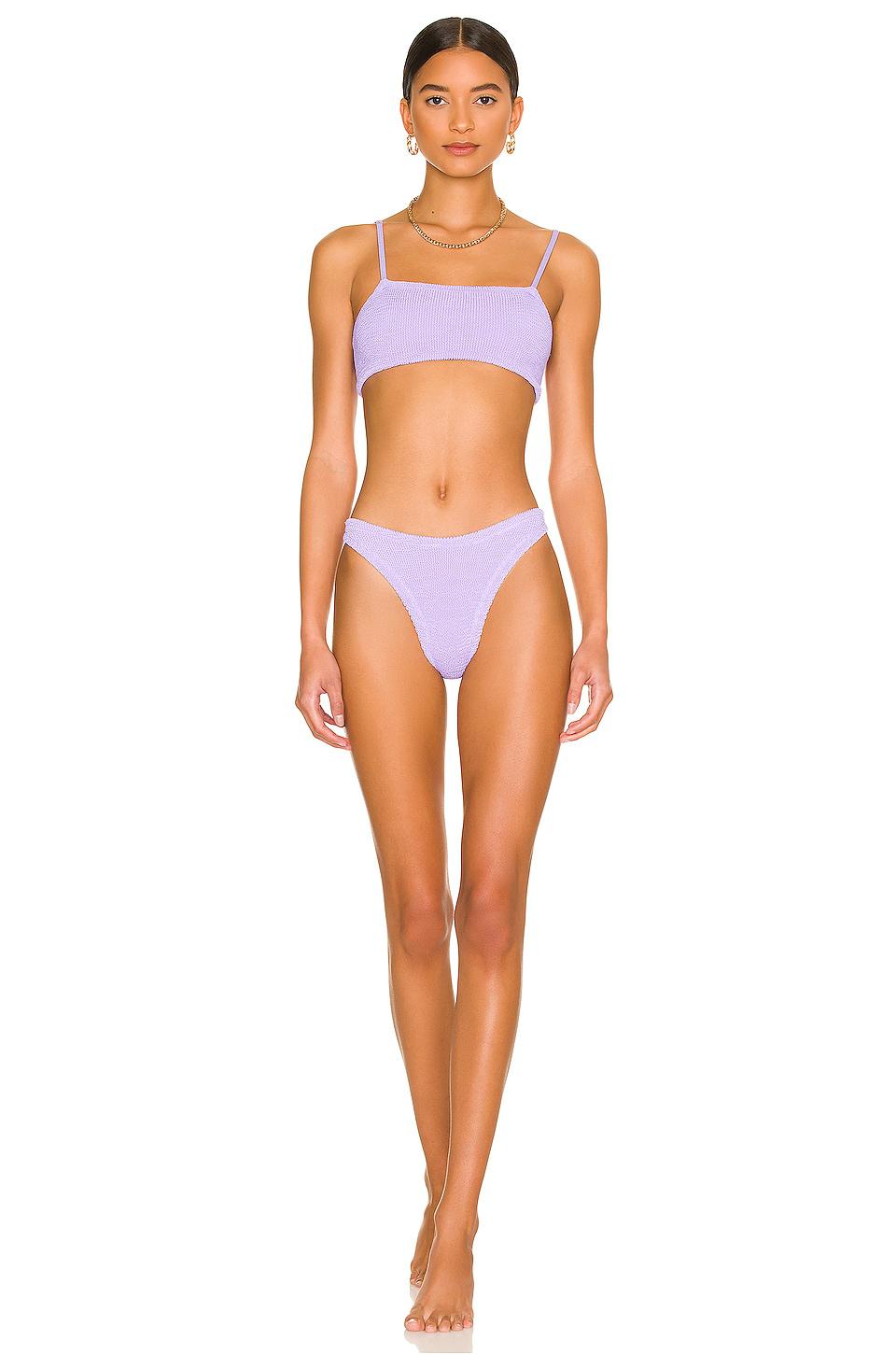 Hunza G Gigi Bikini Set in Lavender by HUNZA G