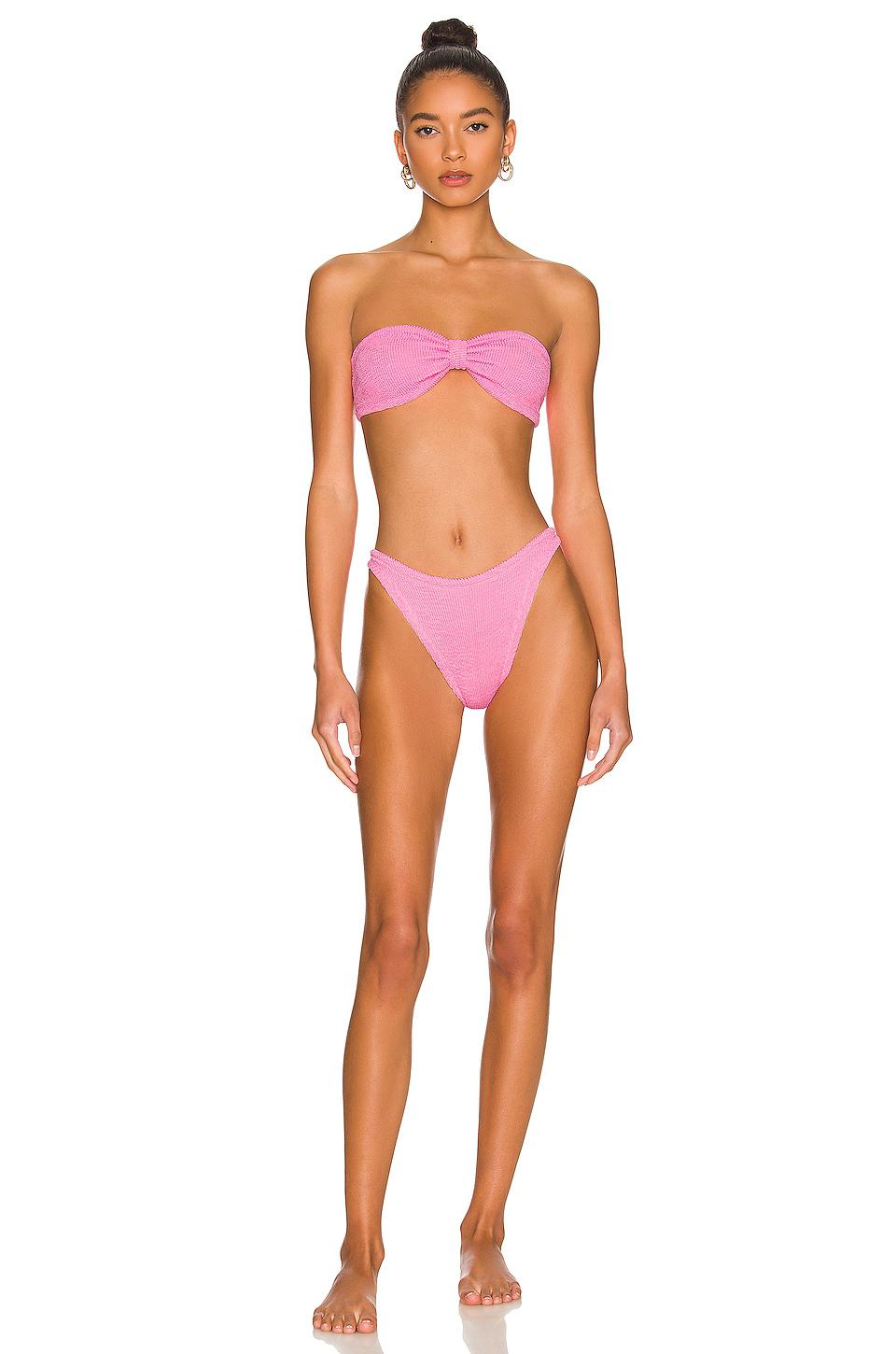 Hunza G Jean Bikini Set in Pink by HUNZA G