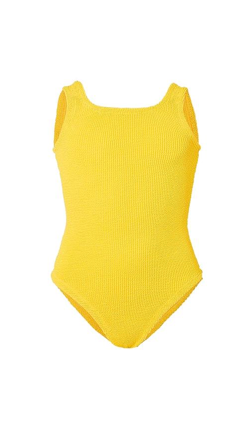 Hunza G Kids Classic One Piece in Yellow by HUNZA G