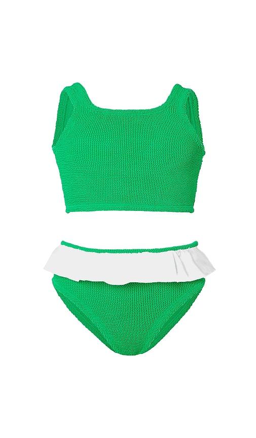 Hunza G Kids Olive Bikini in Green by HUNZA G