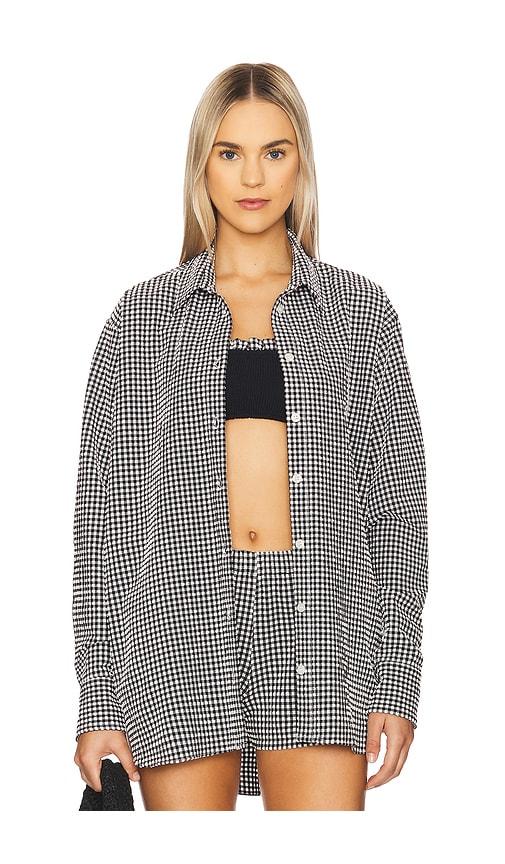 Hunza G Oversized Shirt in Black by HUNZA G