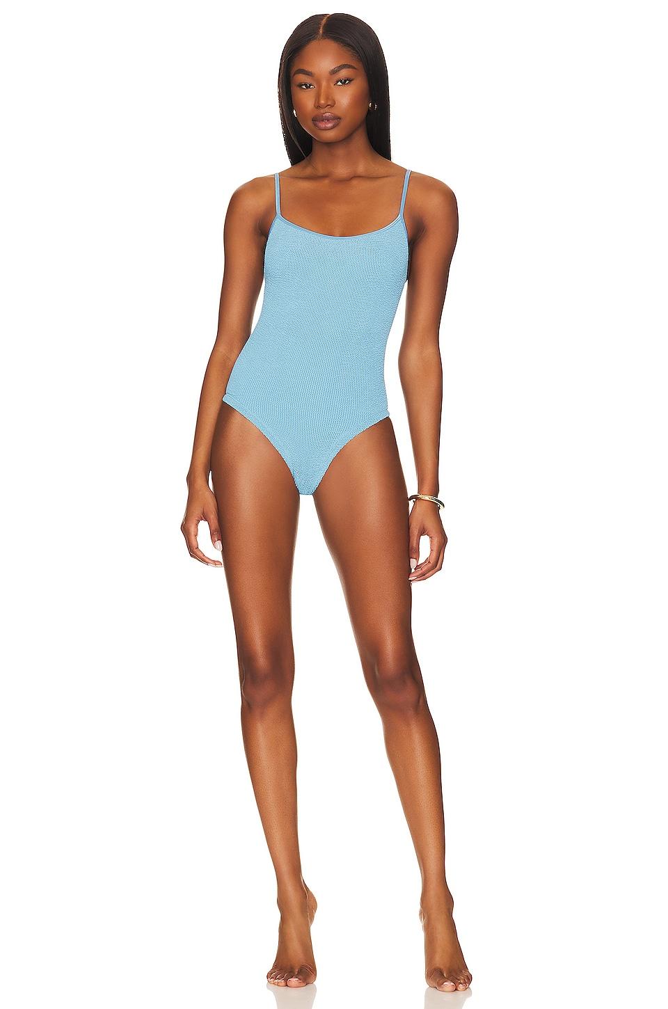Hunza G Pamela One Piece in Blue by HUNZA G