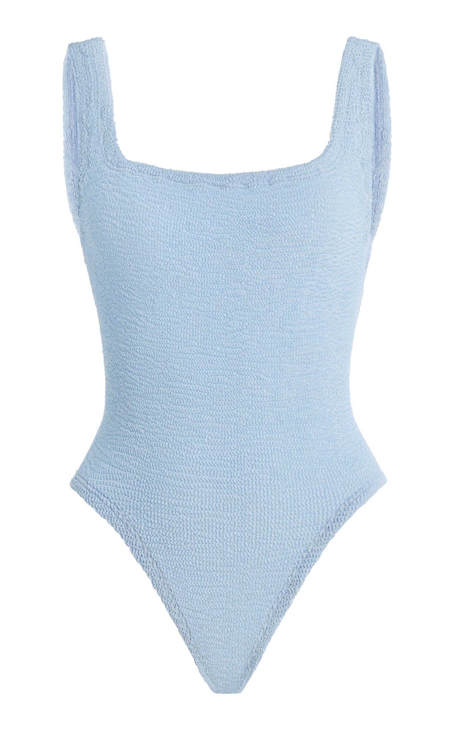 Hunza G Square Neck One-Piece Swimsuit - Moda Operandi by HUNZA G