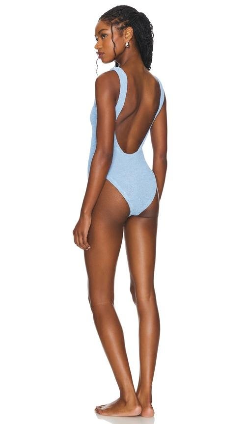 Hunza G Square Neck One Piece in Baby Blue by HUNZA G