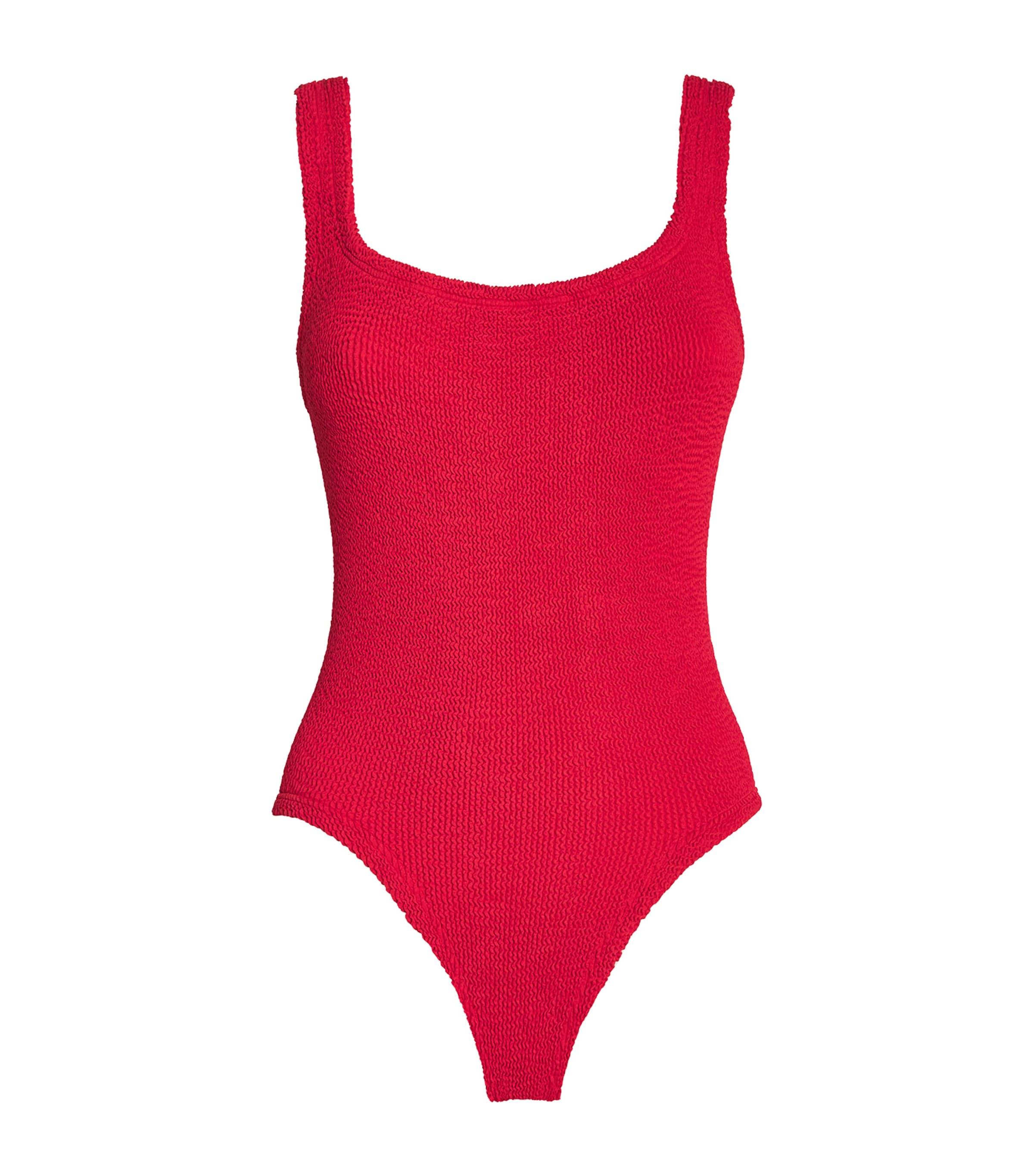 Hunza G Square-Neck Swimsuit by HUNZA G