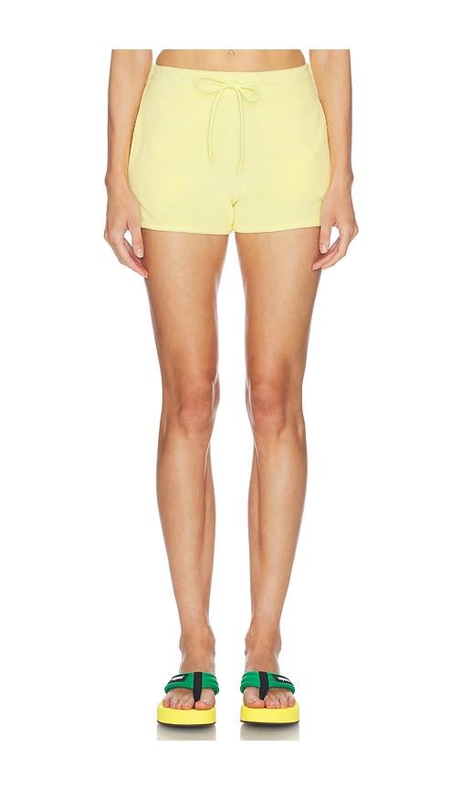 Hunza G Towelling Shorts in Yellow by HUNZA G