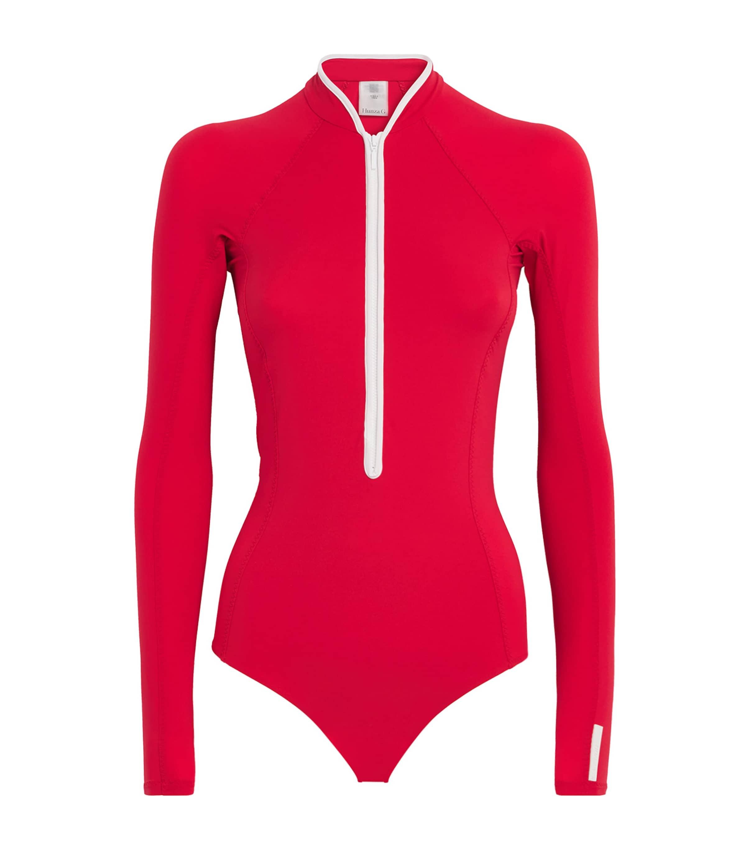 Hunza G UPF 50+ Tyra Long-Sleeve Swimsuit by HUNZA G