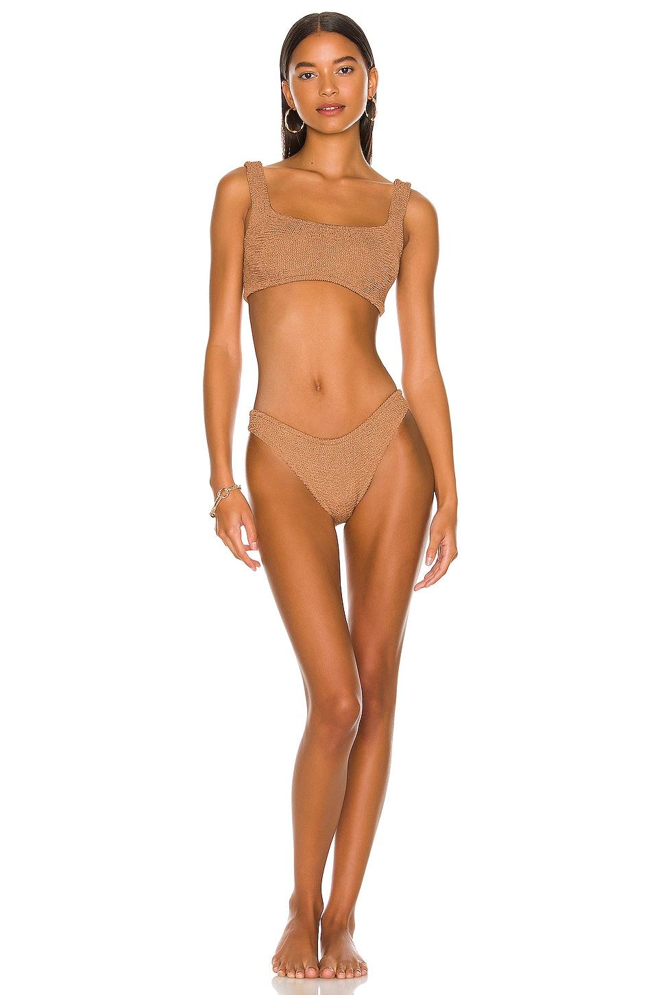 Hunza G Xandra Bikini Set in Beige by HUNZA G