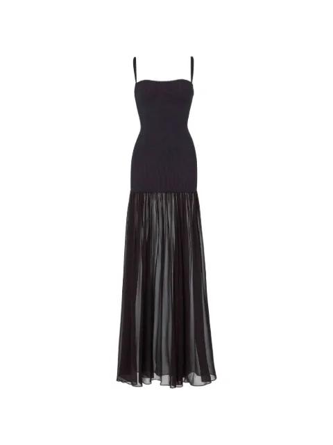 Hybrid crinkle-effect maxi dress by HUNZA G