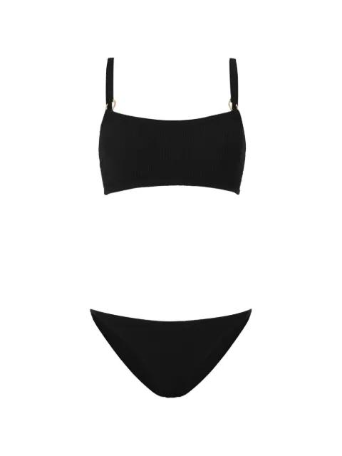 Iris crinkle-effect bikini by HUNZA G