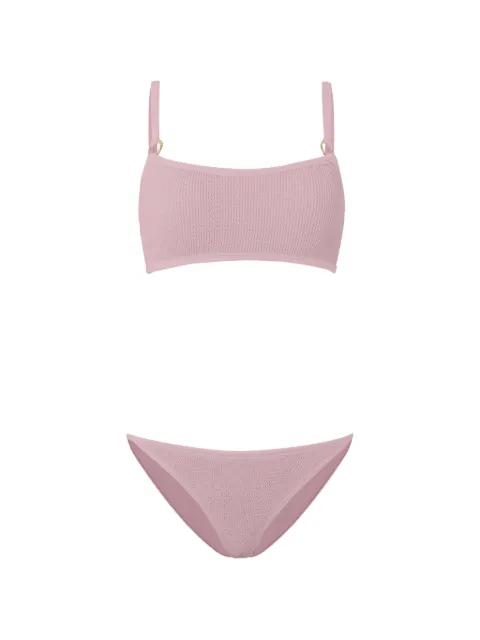 Iris crinkle-effect bikini by HUNZA G