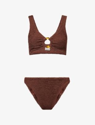 Julia Ring Crinkled Bikini Set by HUNZA G