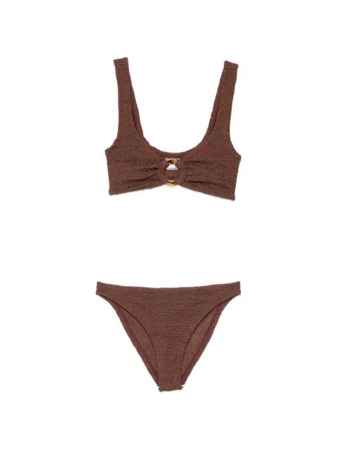 Julia ring-detail bikini by HUNZA G