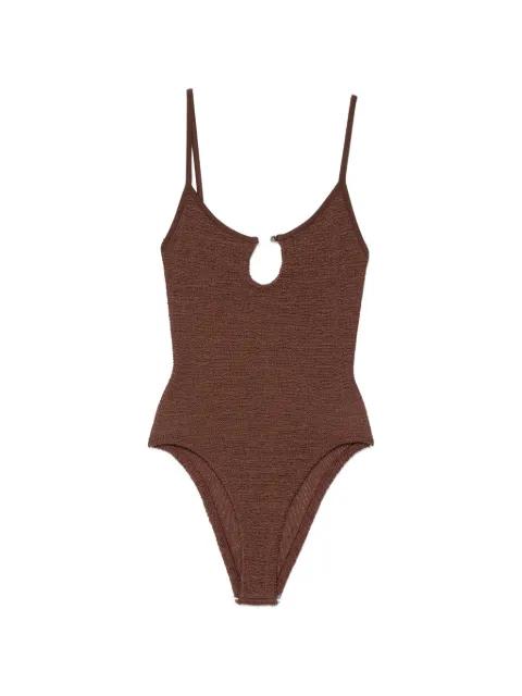 Mia bead-embellished swimsuit by HUNZA G