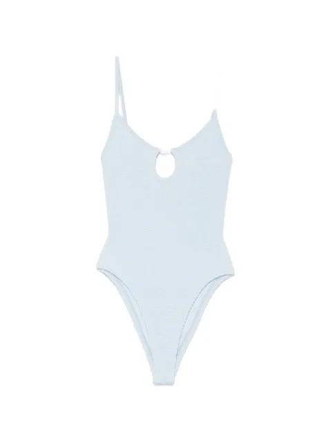 Mia crinkle-effect cutout swimsuit by HUNZA G
