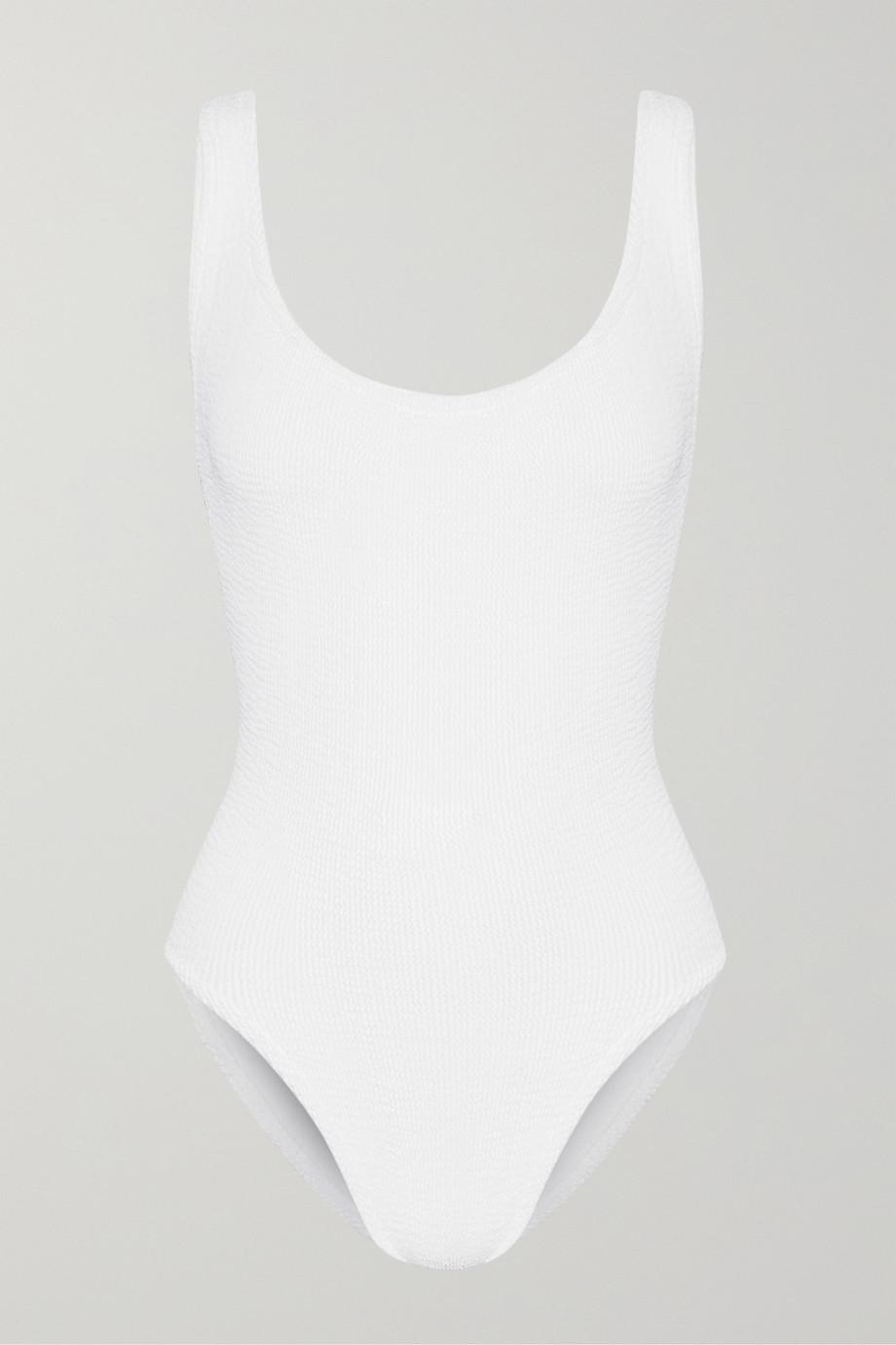 + NET SUSTAIN seersucker swimsuit by HUNZA G