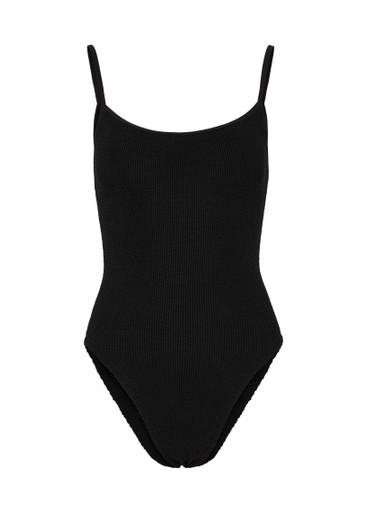 Pamela seersucker swimsuit by HUNZA G