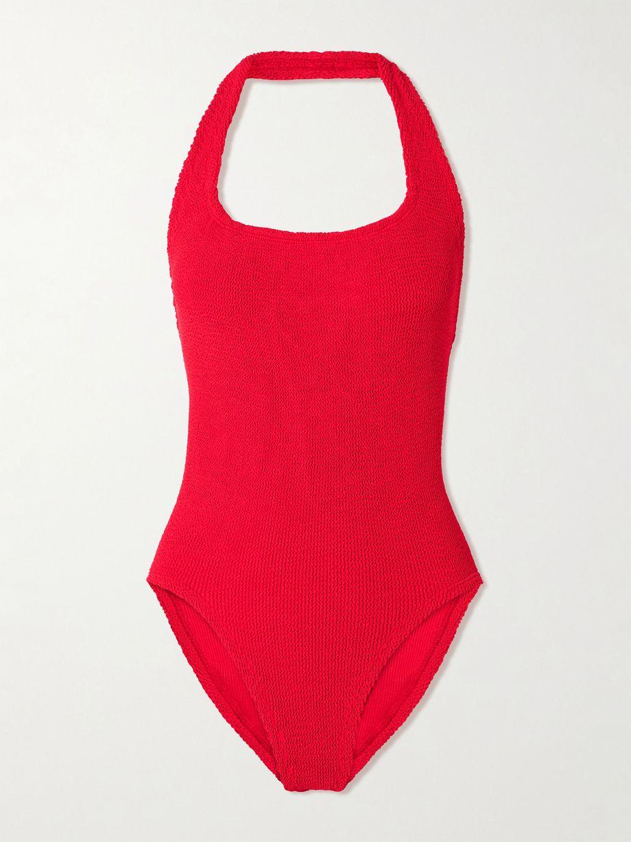 Sandy Original Crinkle™ halterneck swimsuit by HUNZA G