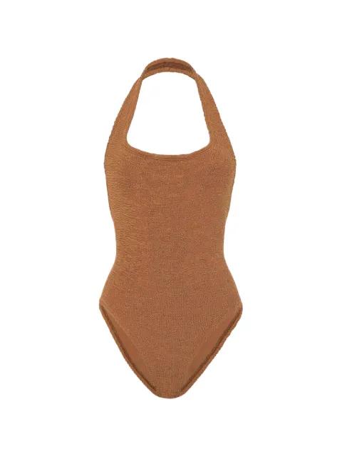 Sandy halterneck swimsuit by HUNZA G