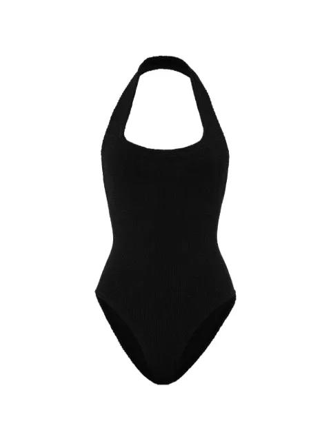 Sandy square-neck swimsuit by HUNZA G
