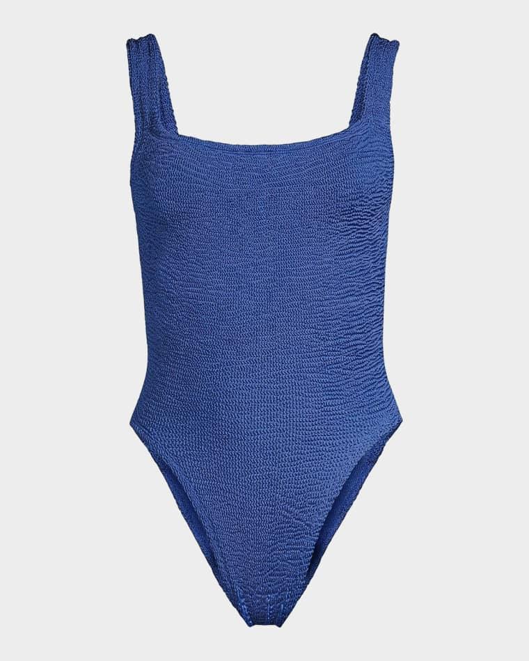 Square-Neck One-Piece Swimsuit by HUNZA G