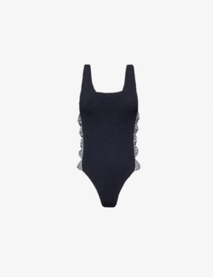Tiffany Square-Neck Swimsuit by HUNZA G