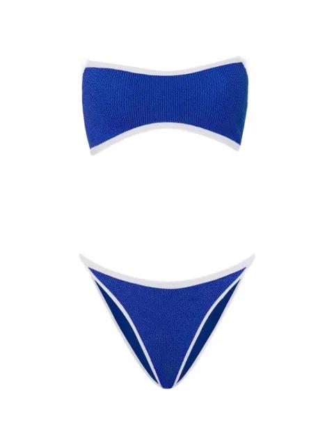 Tyler contrast-trim bikini set by HUNZA G