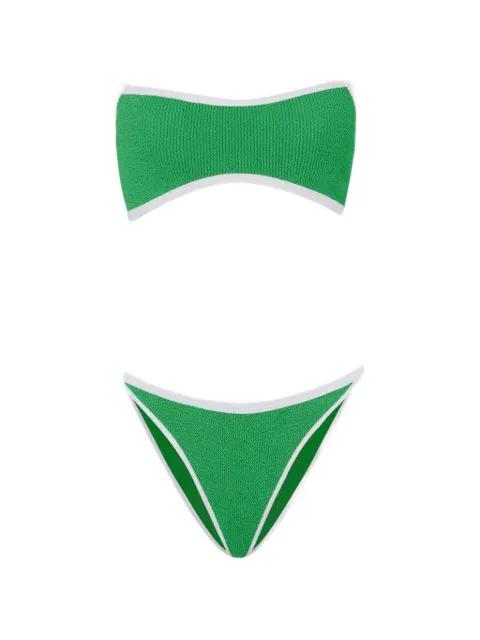 Tyler contrast-trim bikini set by HUNZA G
