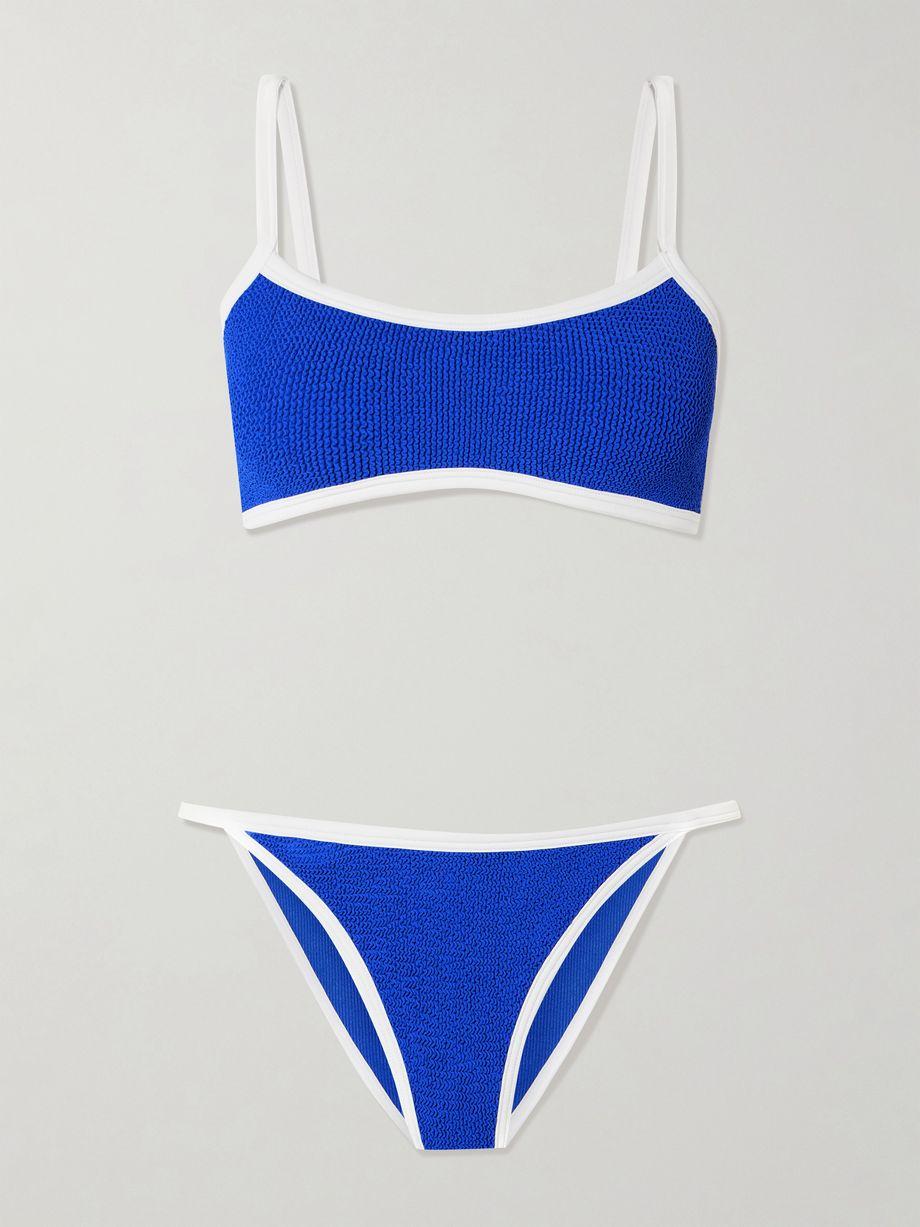 Tyler two-tone Original Crinkle™ bikini by HUNZA G