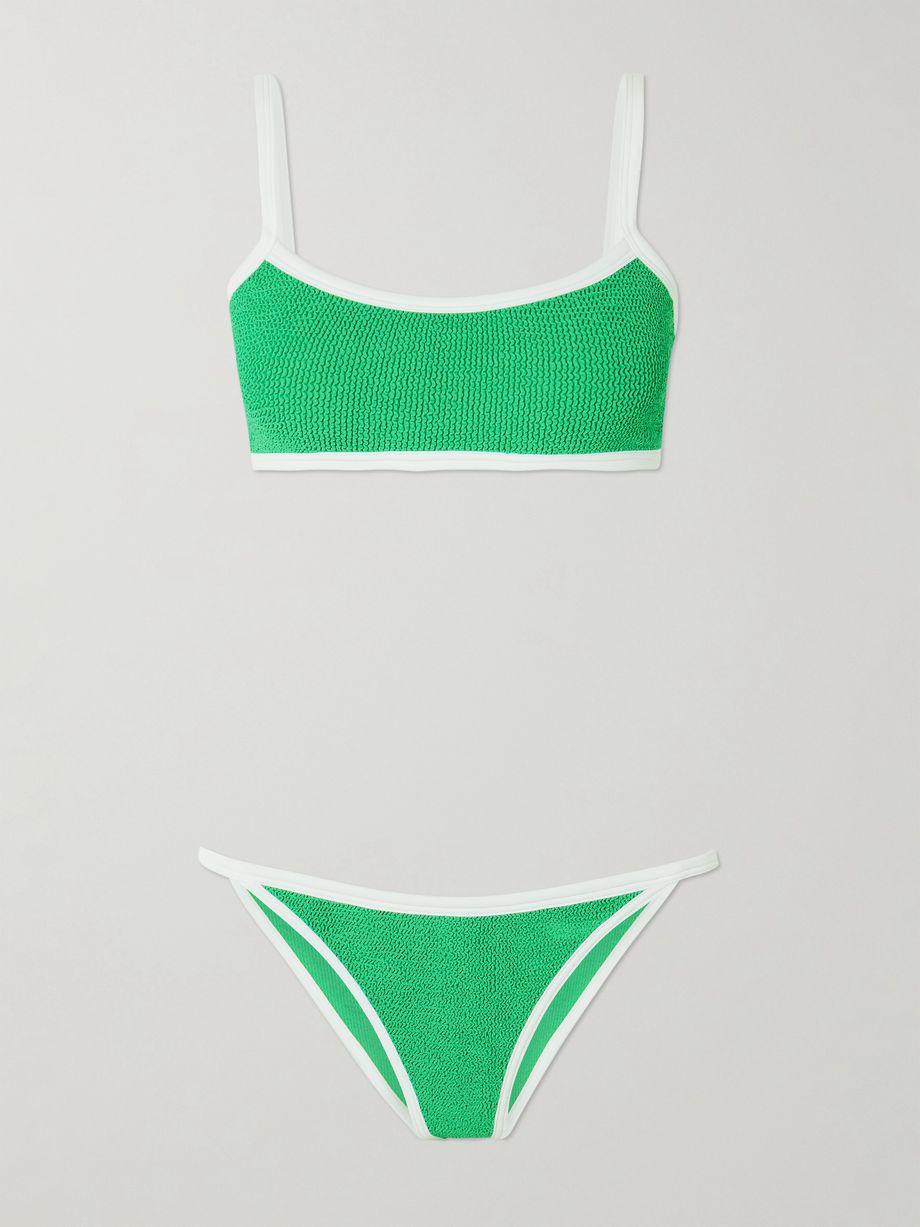 Tyler two-tone Original Crinkle™ bikini by HUNZA G