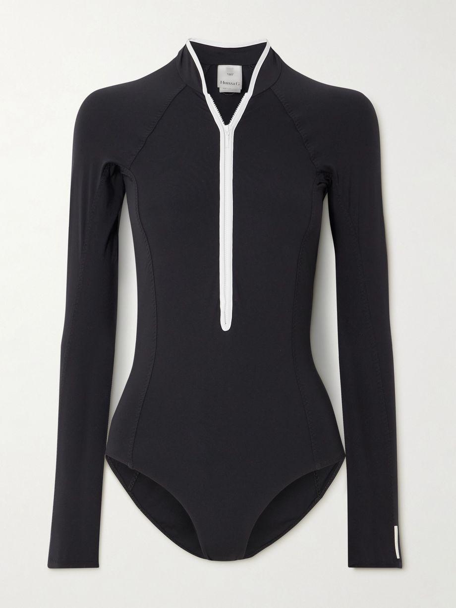 Tyra two-tone swimsuit by HUNZA G