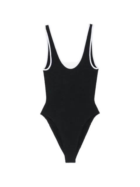 crinkle-effect swimsuit by HUNZA G