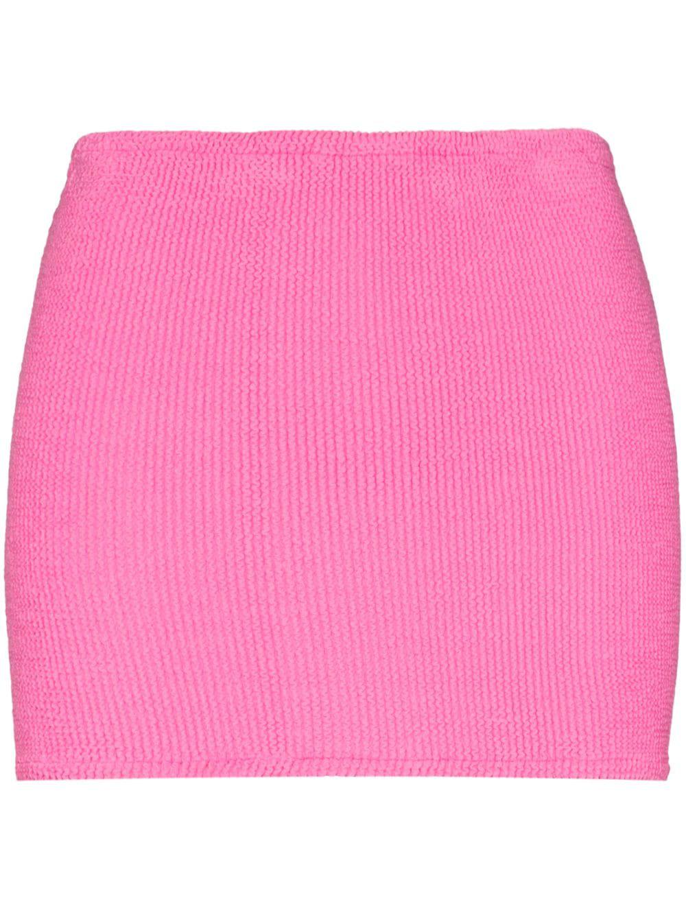 crinkled-effect mini skirt by HUNZA G