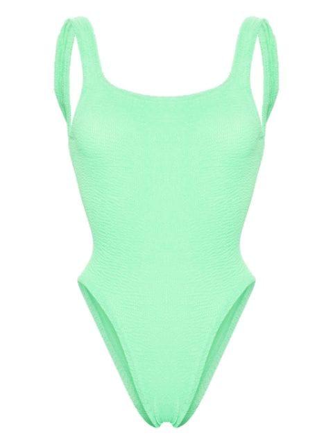crinkled-effect open-back swimsuit by HUNZA G