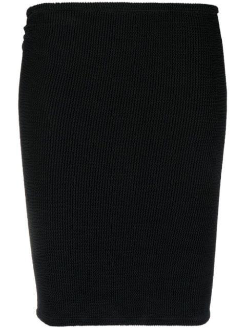 crinkled-finish mini skirt by HUNZA G