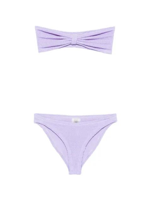 knot crinkle bikini by HUNZA G