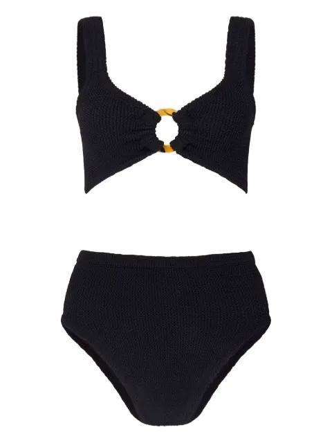 ring-detail high-rise bikini by HUNZA G