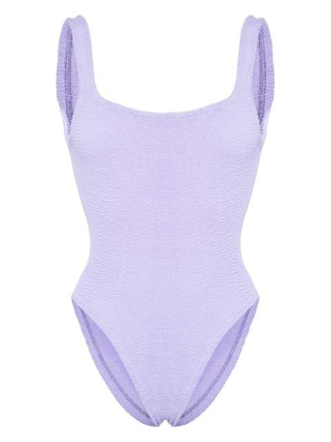 shirred-effect swimsuit by HUNZA G