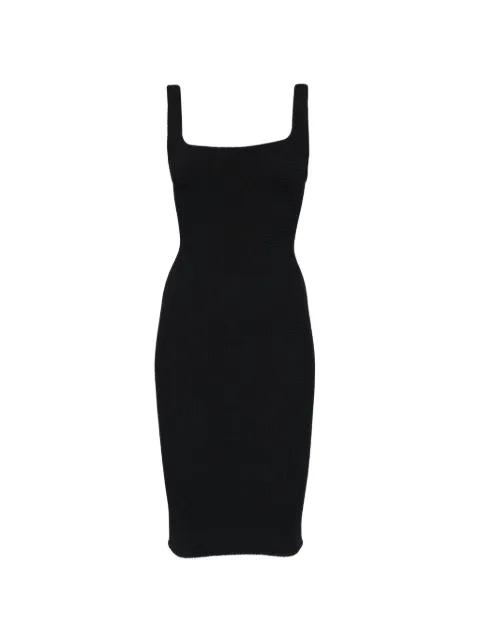 square-neck midi dress by HUNZA G