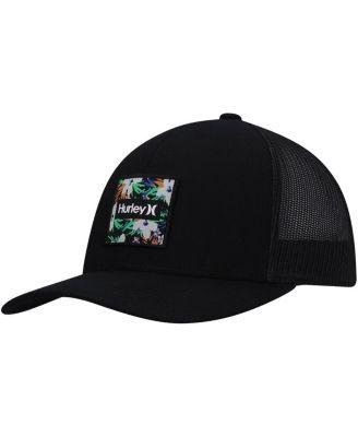 Men's Black Seacliff Trucker Snapback Hat by HURLEY