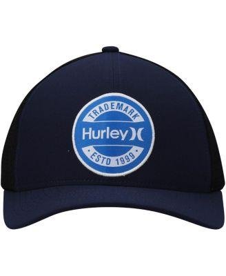 Men's Navy Charter Trucker Snapback Hat by HURLEY