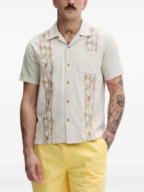 bamboo-embroidered short-sleeve shirt by HURLEY