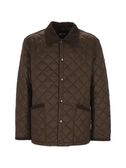 diamond-quilted corduroy-collar jacket by HUSKY