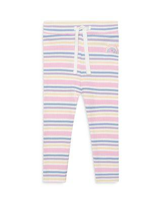 Girls' Rainbow Striped Rib Leggings - Baby by HUXBABY