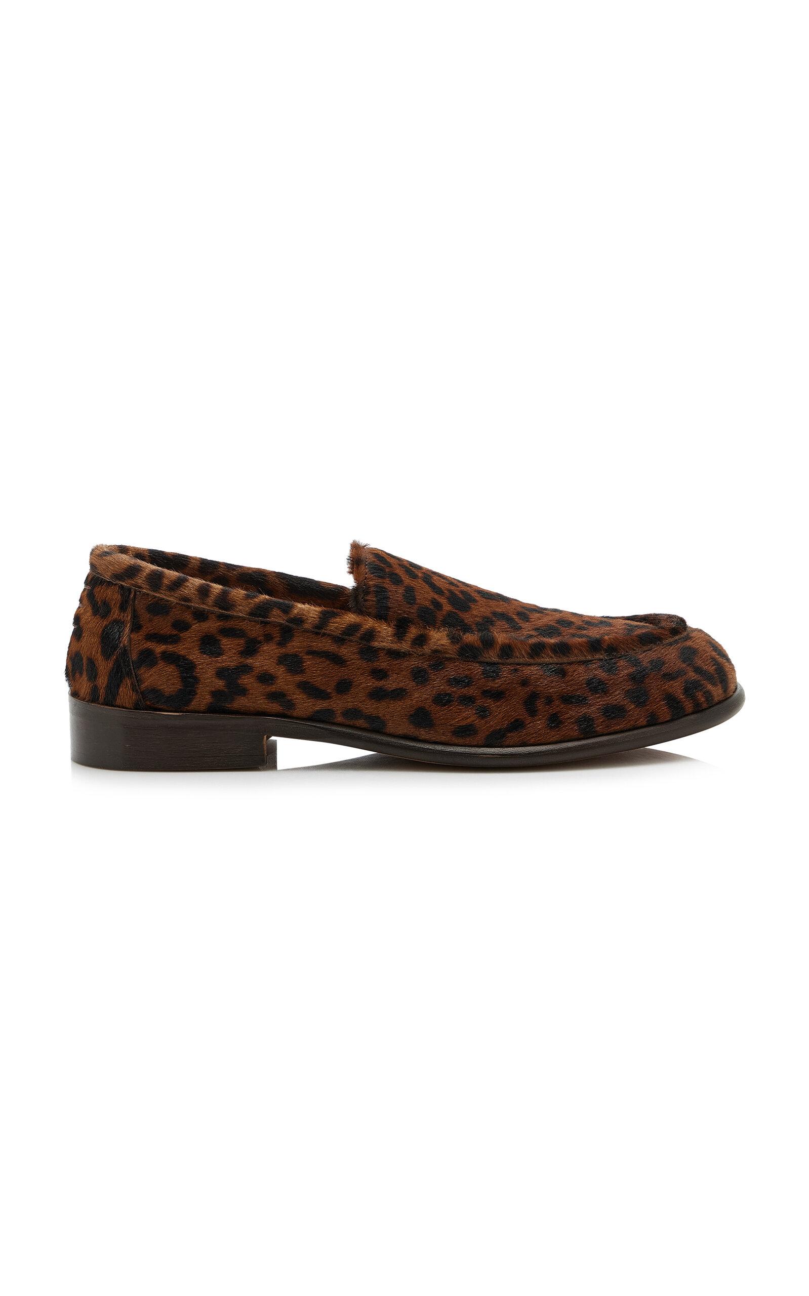 Hvoya Exclusive Bowie Leopard-Print Pony Hair Loafers - Moda Operandi by HVOYA
