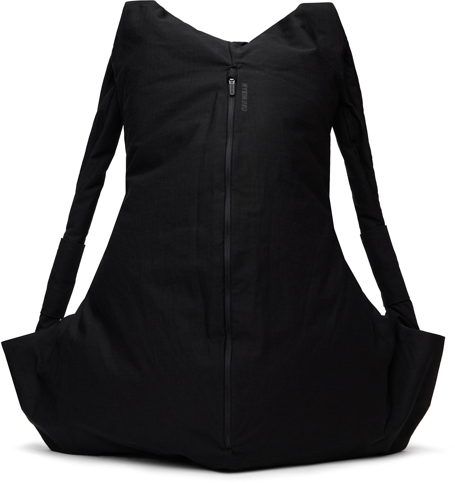 Black Ripstop Backpack by HYEIN SEO