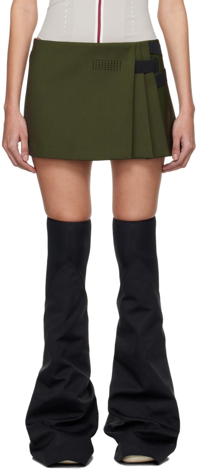 SSENSE Exclusive Khaki Miniskirt by HYEIN SEO