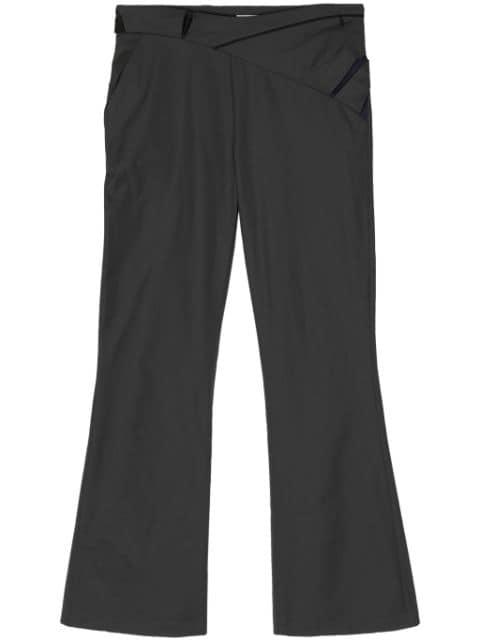 belted cropped taffeta trousers by HYEIN SEO